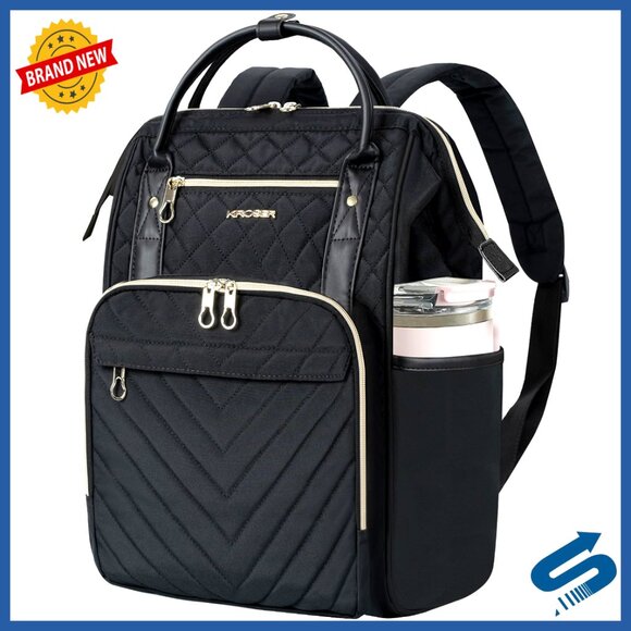 Stylish Laptop Backpack Water Repellent USB Port Travel Business Daypack